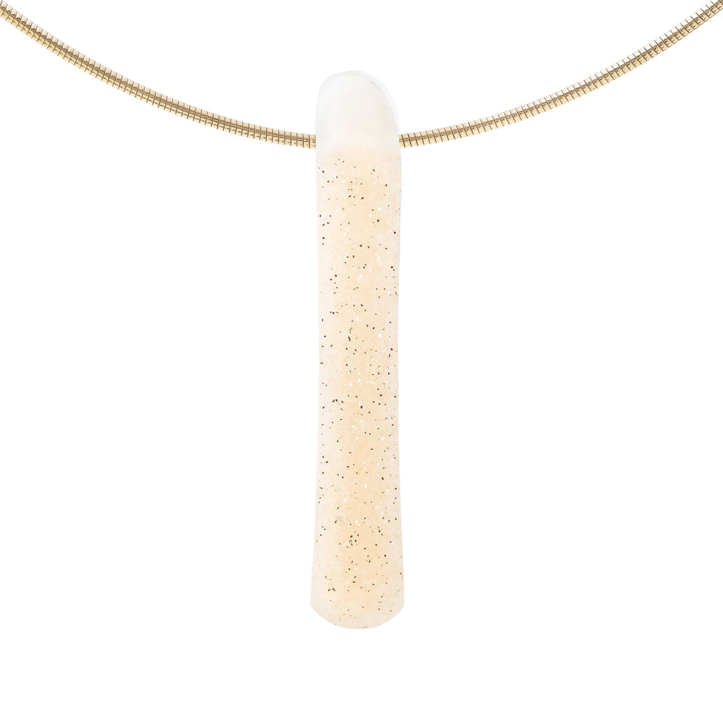 Drusy Agate and 18 Carat Gold Necklace