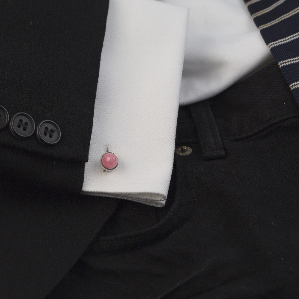 Cairn Cufflink Rhodochrosite