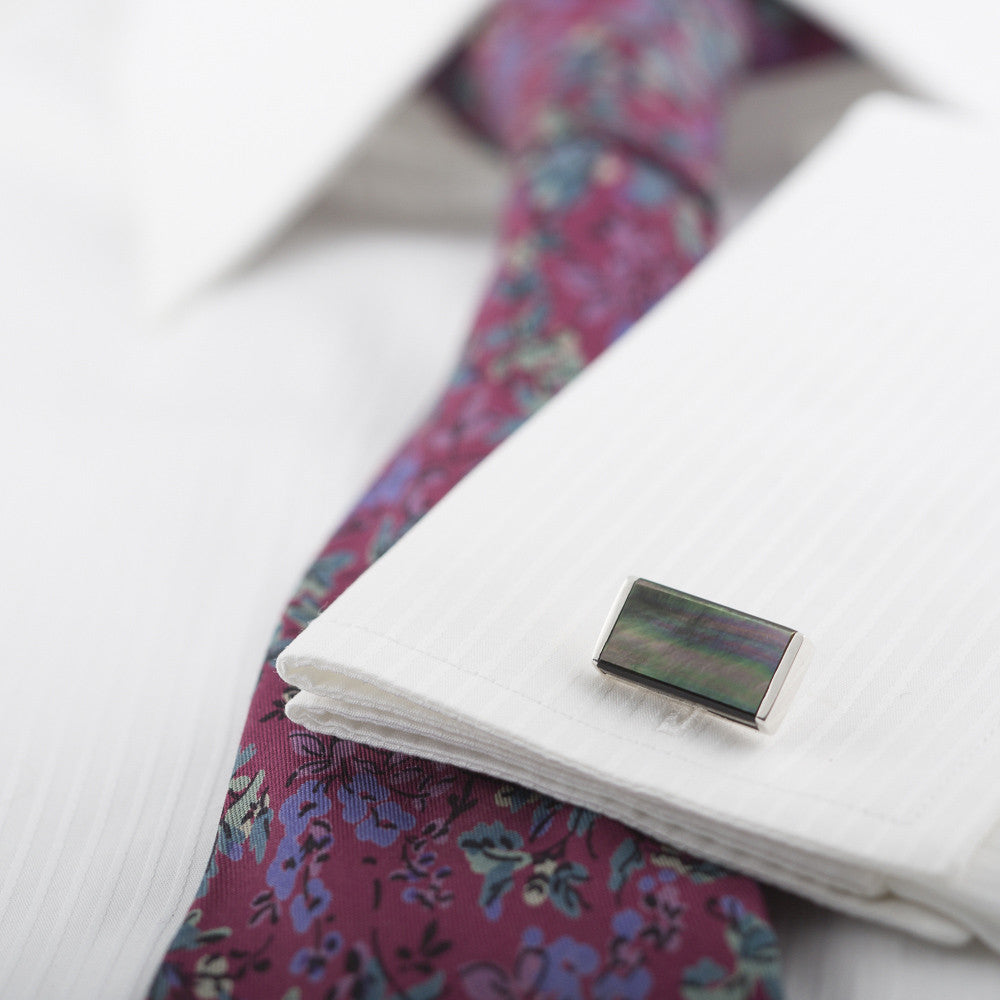 Bailey Cufflink Tahitian Black Mother of Pearl