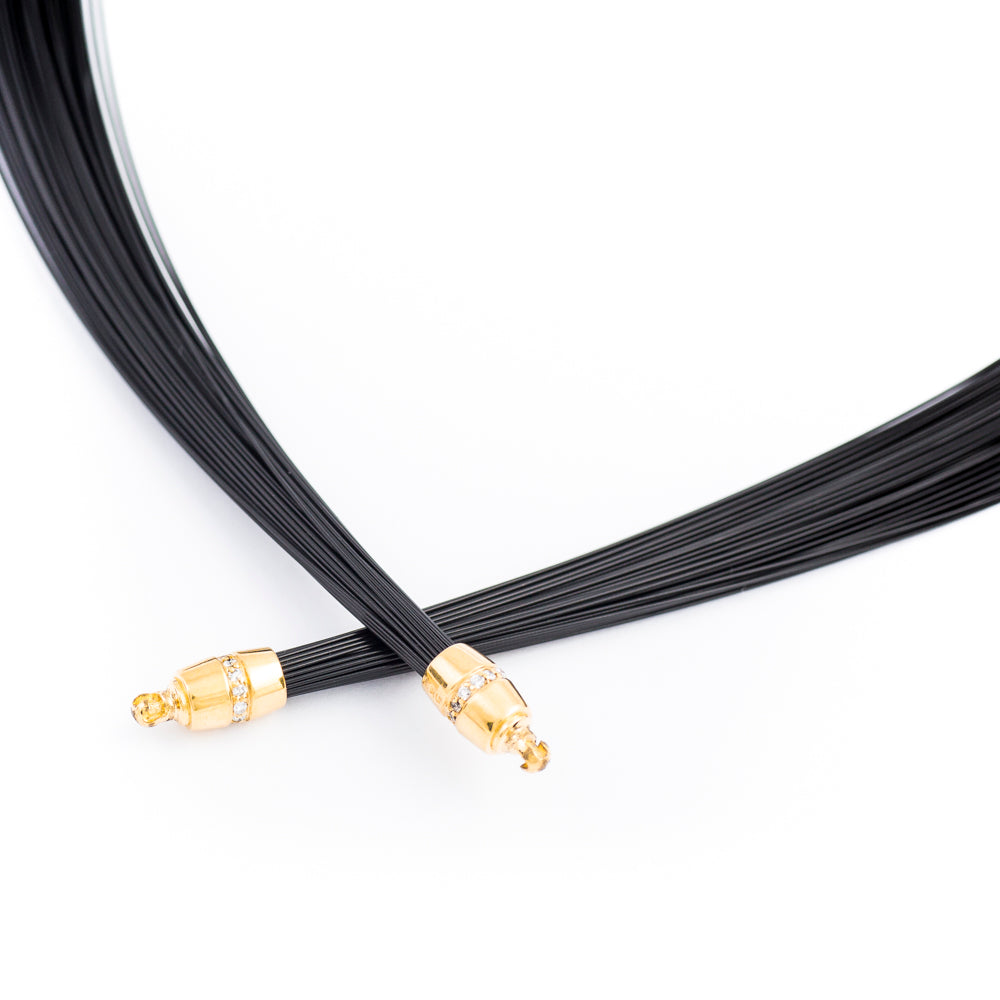 Black Onyx Druzy and Diamond Necklace