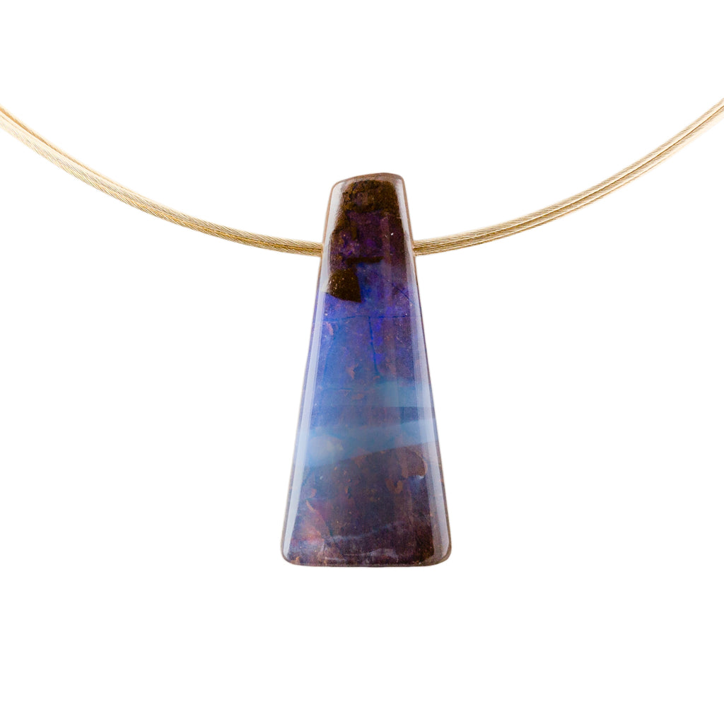 Boulder Opal and  Gold Necklace