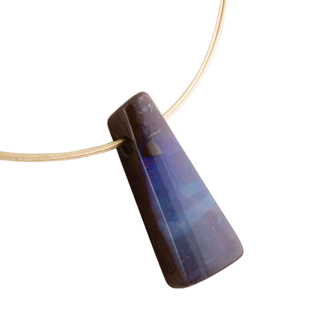 Boulder Opal and 14 Carat Gold Necklace