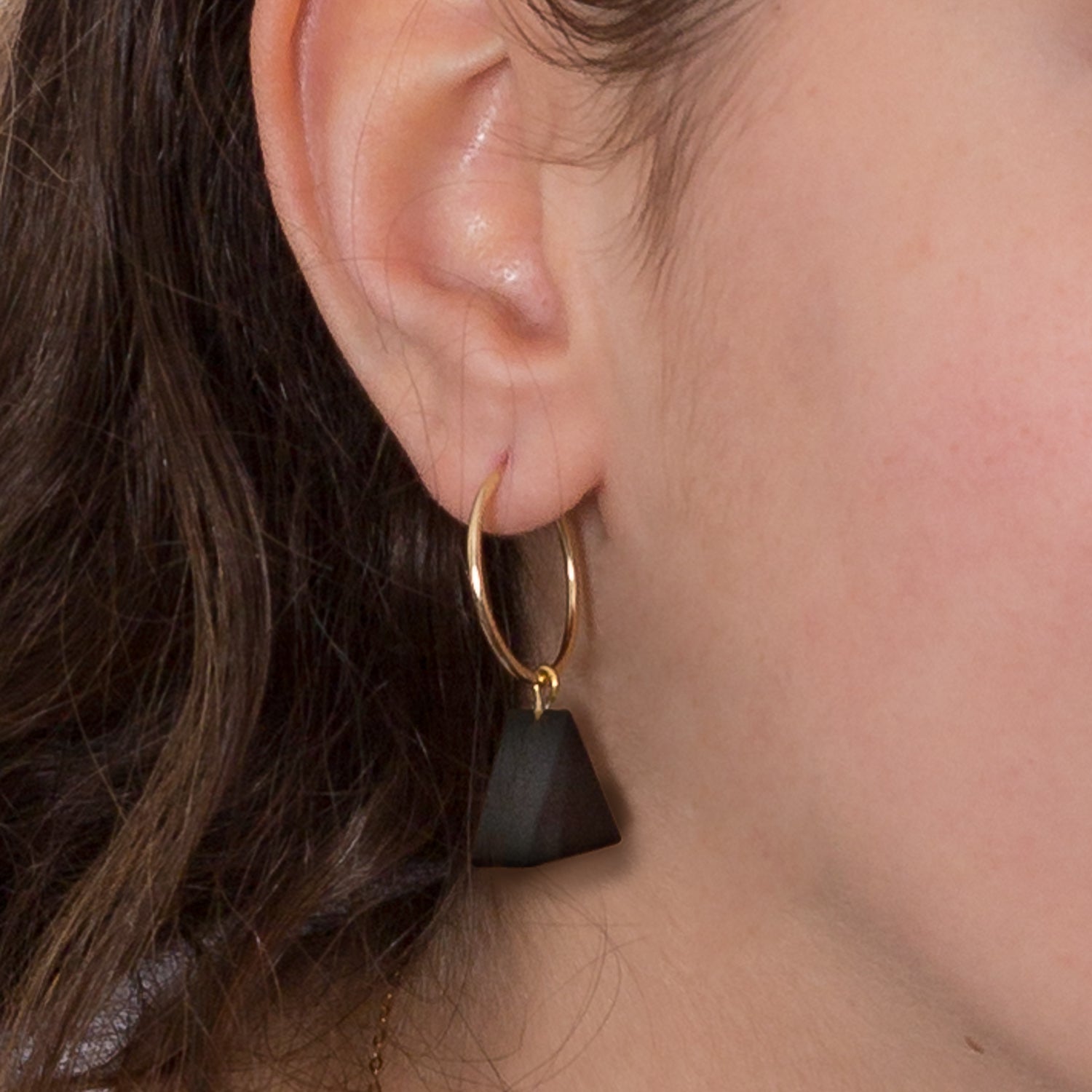 Hoop Earrings Black Onyx