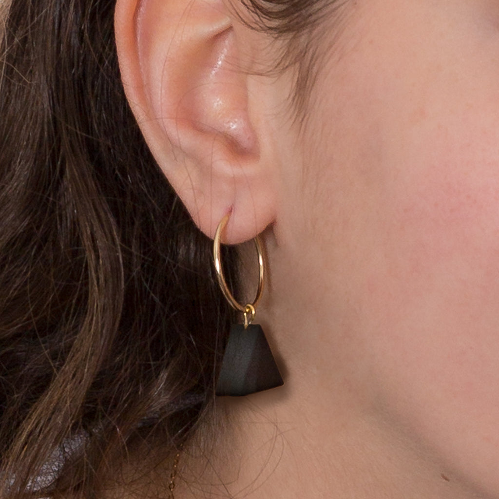 Hoop Earrings - Black Onyx