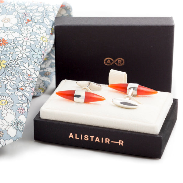 Garreg Cufflink Carnelian