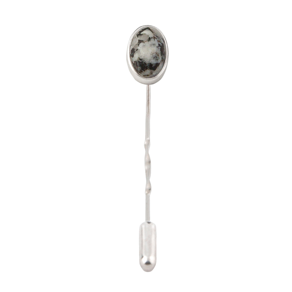 Irish jewellery lapel pin Donegal Granite and Silver