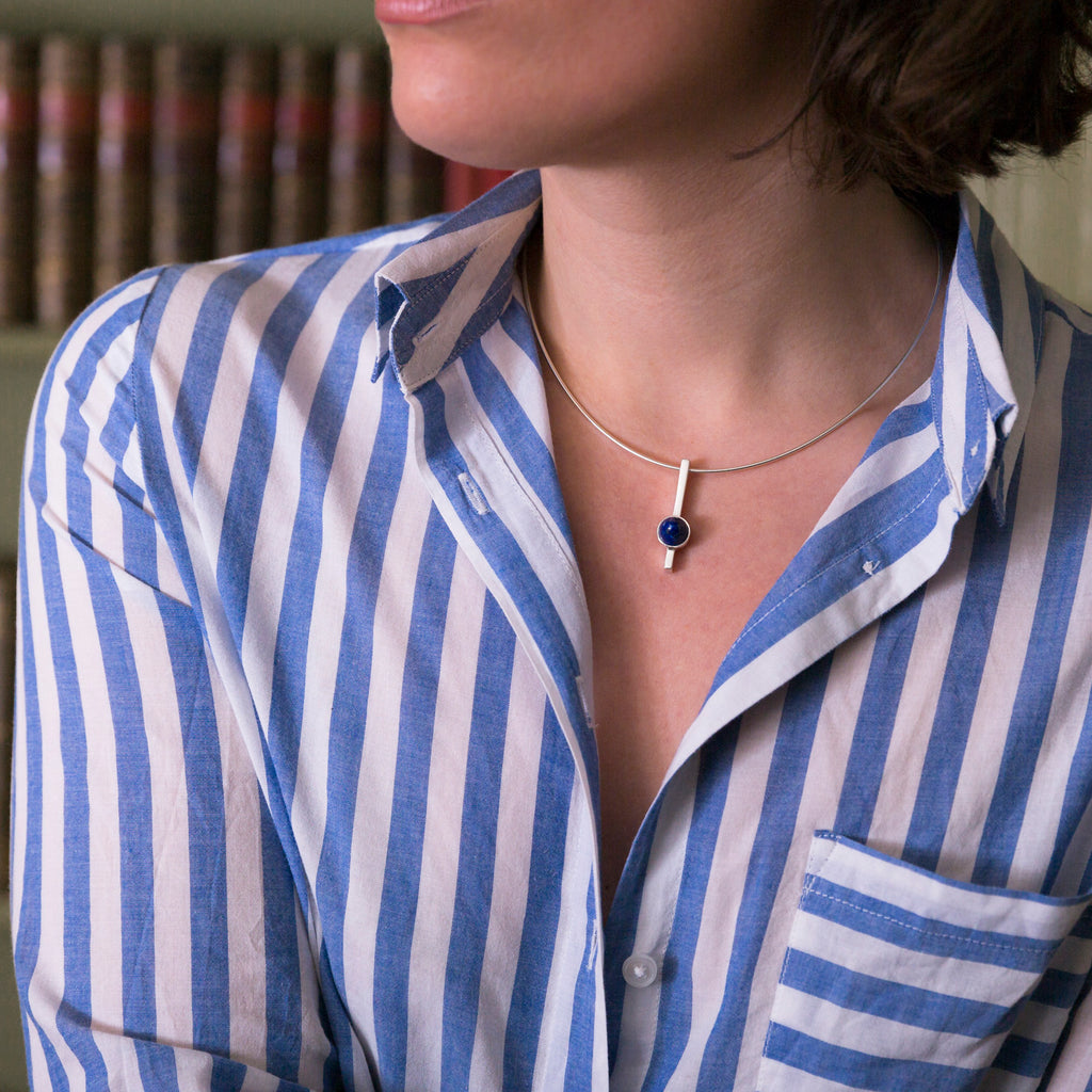 Bar Pendant Cairn Lapis Lazuli