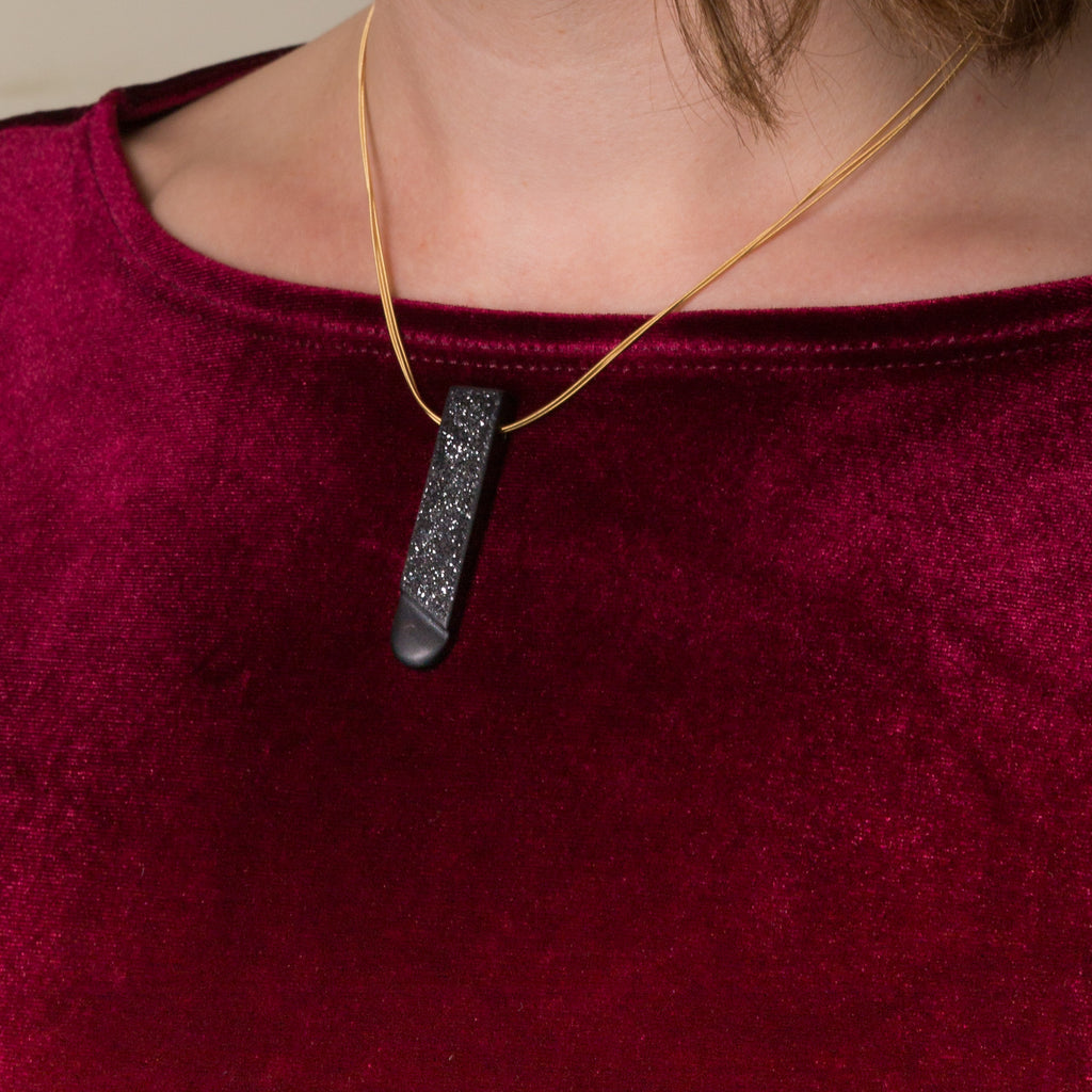 Black Onyx and 18 Carat Gold Necklace