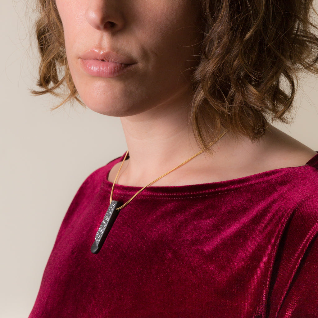 Black Onyx and 18 Carat Gold Necklace