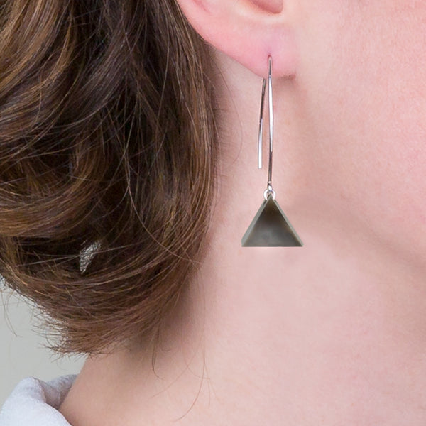 Drop Earrings - Flint Triangle