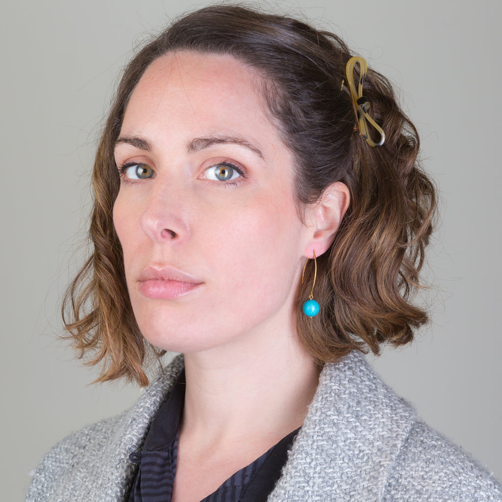 Drop Earrings - Turquoise Orb