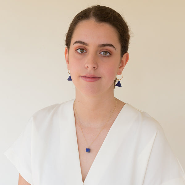 Cube Necklace - Lapis Lazuli