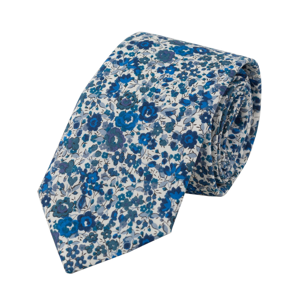 Liberty Blue floral tie 
