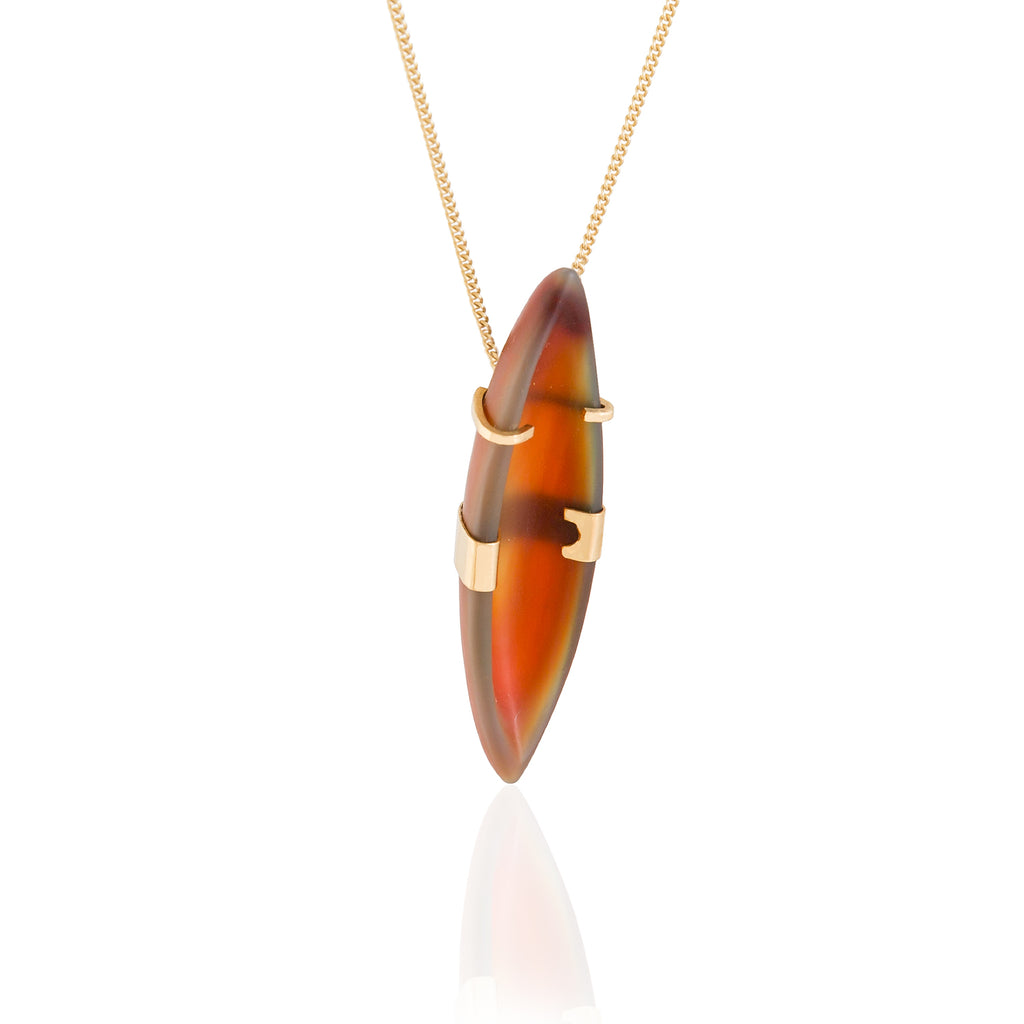 Agate Necklace on 18 Carat Gold