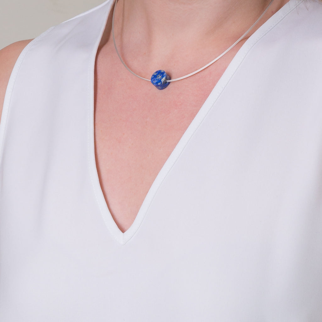 Mini Round Pendant Lapis Lazuli