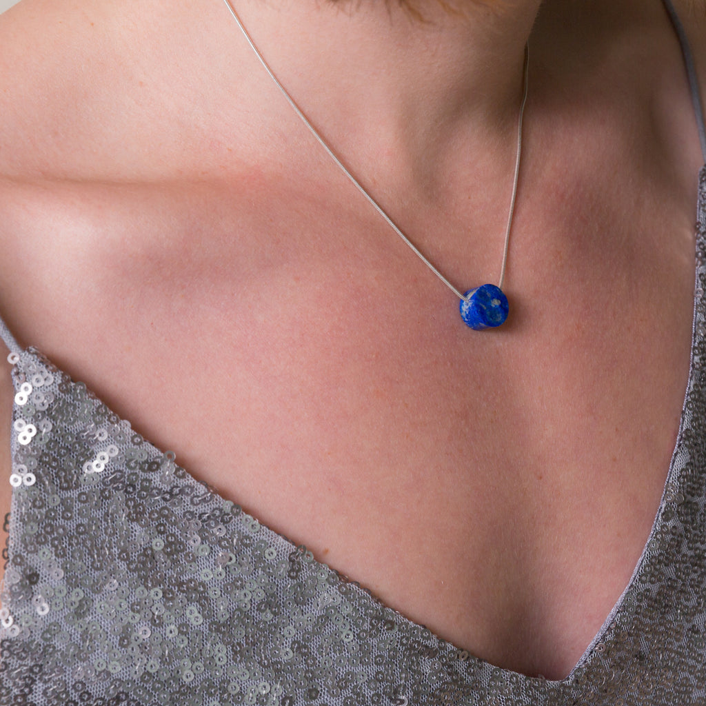 Mini Round Pendant Lapis Lazuli
