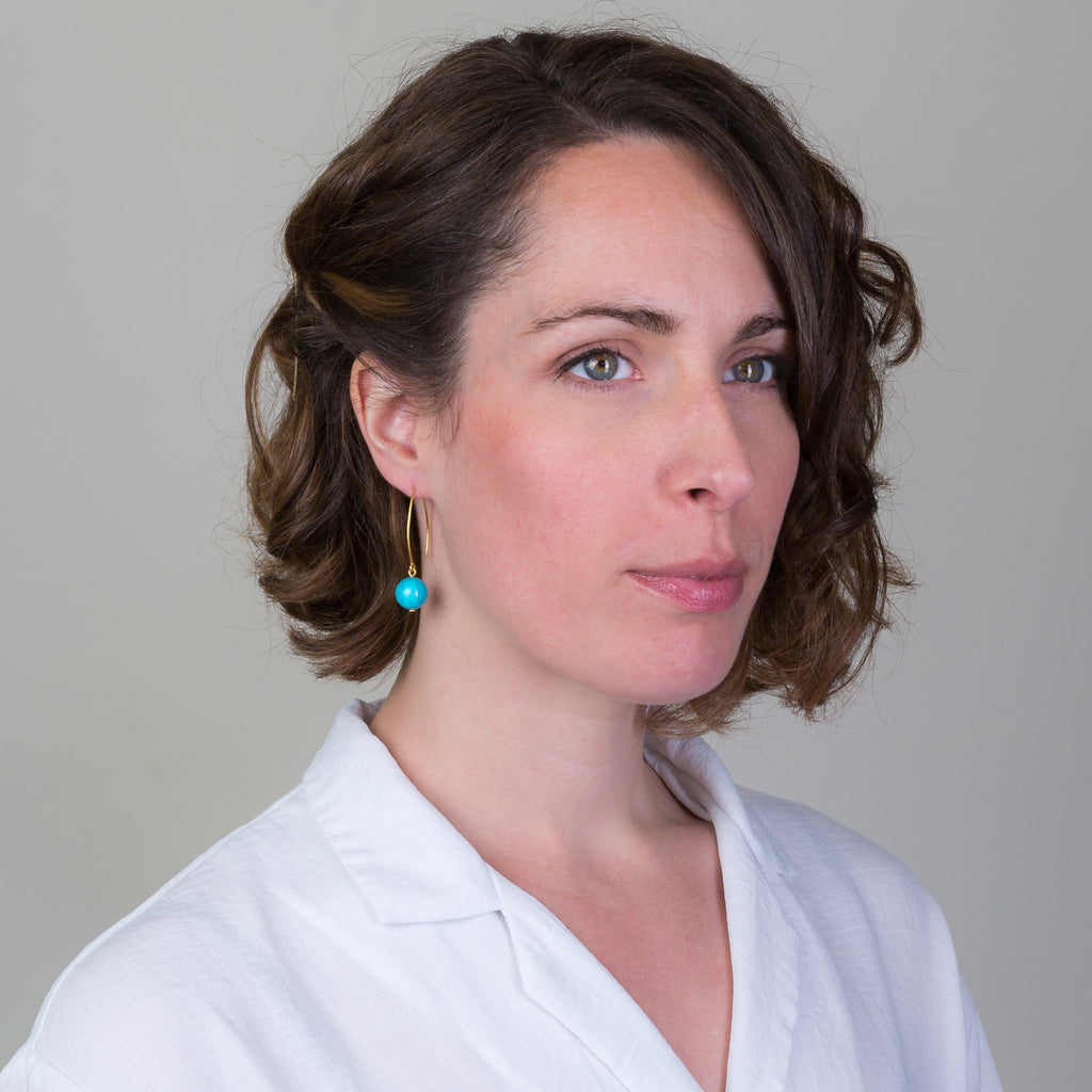 Drop Earrings - Turquoise Orb