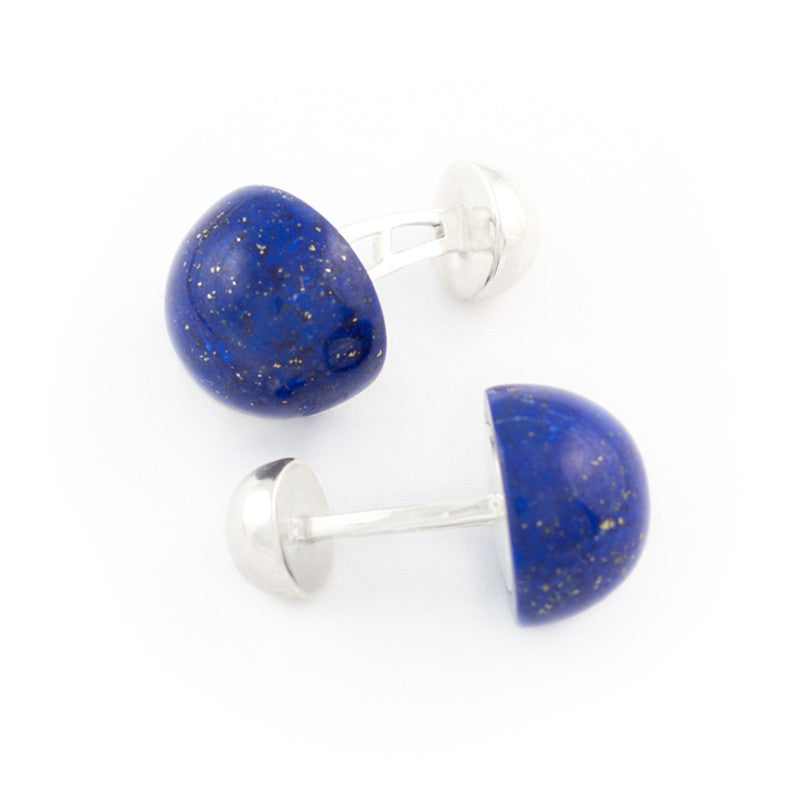 lapis lazuli statement cufflinks, large dome shape Alistair R